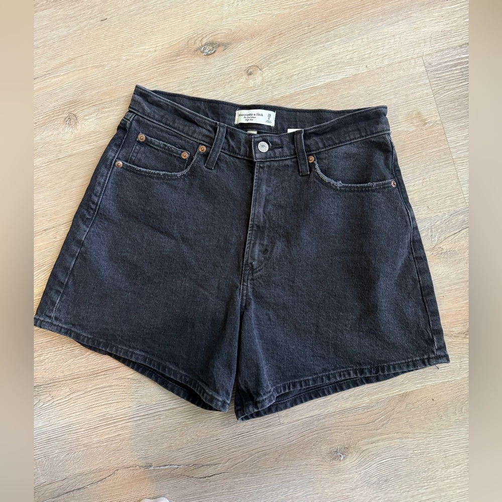 Abercrombie & Fitch Black High-Rise Jean Shorts